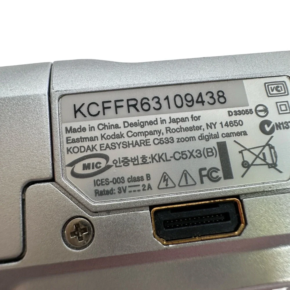 Kodak EasyShare‎ C533 Digital Camera 5.0MP 3x Optical Zoom Gray For Parts Repair